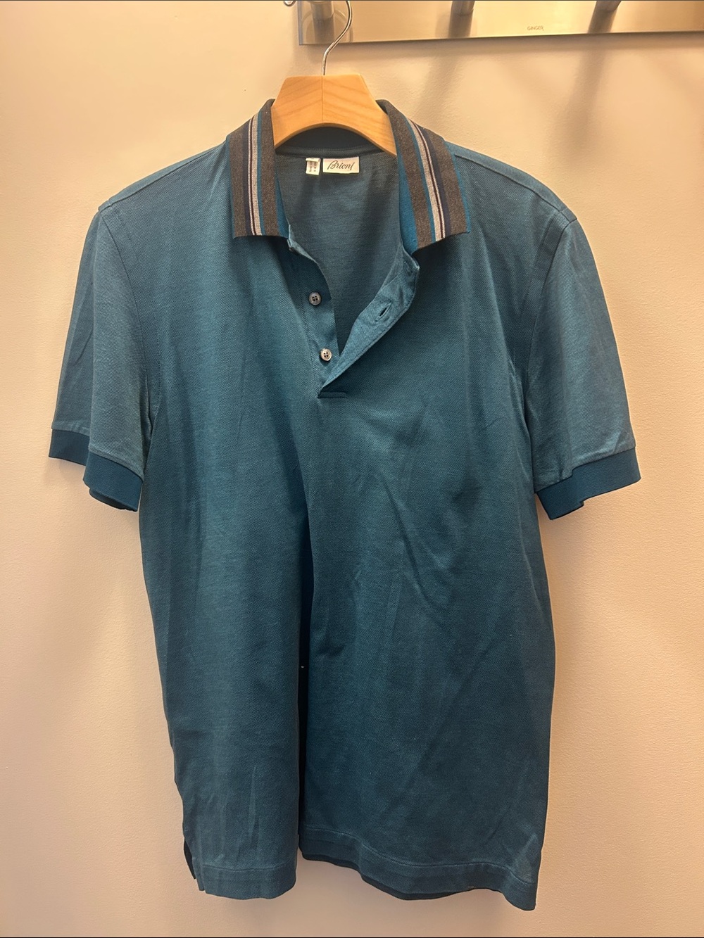 Gola Teal Polo with Striped Contrast Collar
